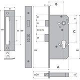 101mm Heavy Duty Euro Profile Sashlock