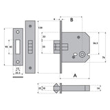 101mm Bathroom Claw Lockcase for Sliding Door