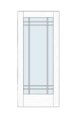 LATT-256 Glazed Lattice Door