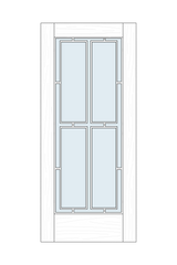 LATT-603 Glazed Lattice Door