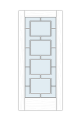 LATT-613 Glazed Lattice Door