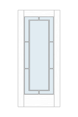 LATT-619 Glazed Lattice Door