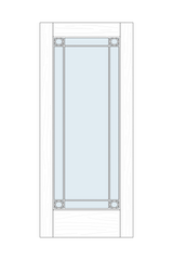 LATT-929 Glazed Lattice Door