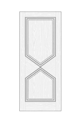 MOD-432 Hourglass Shaped Panelled Inlay Door