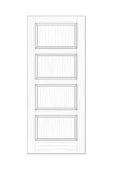 TRAD-613 Traditional 4 Panel Door