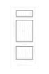 TRAD-615 Traditional 3 Panel Door
