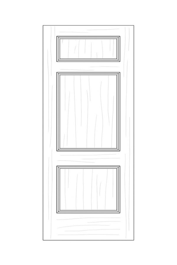 TRAD-615 Traditional 3 Panel Door