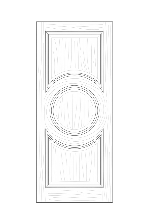 TRAD-630 Traditional 3 Panel Door
