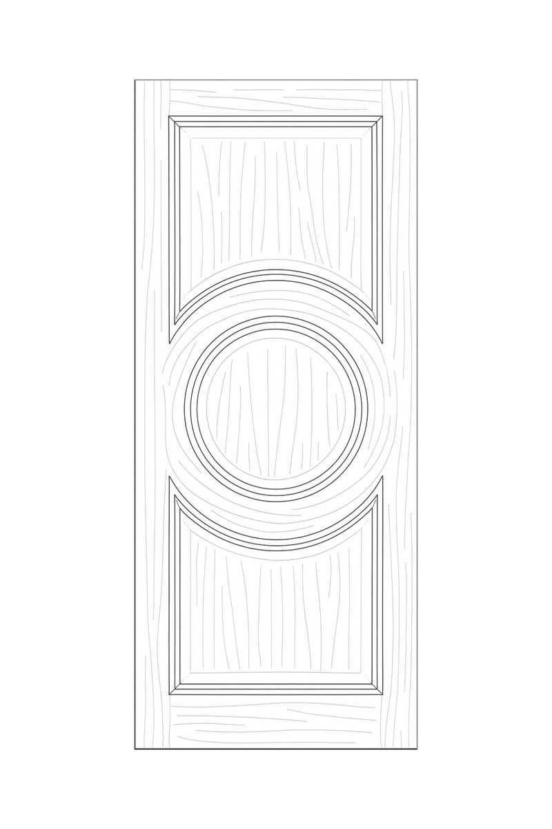 TRAD-630 Traditional 3 Panel Door