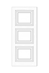 TRAD-641 Inlaid 3 Panel Door