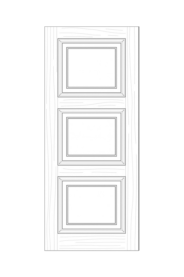 TRAD-641 Inlaid 3 Panel Door