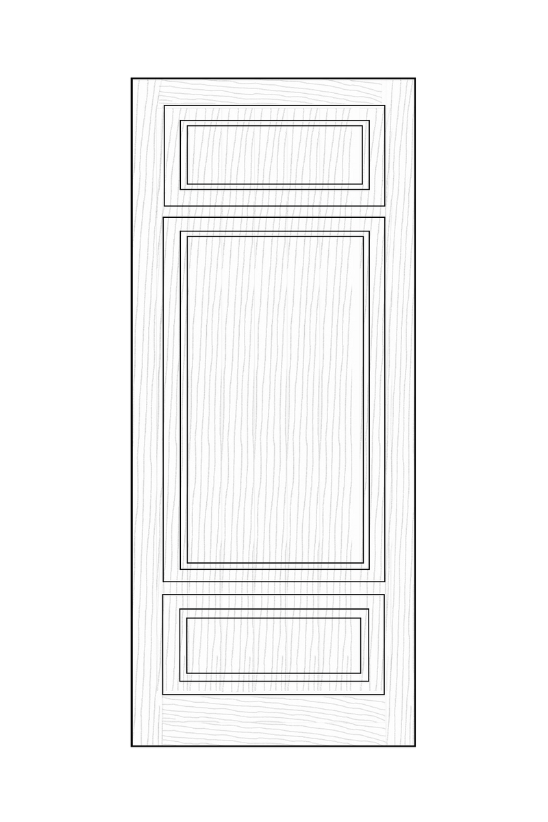TRAD-655 Inlaid 3 Panel Door