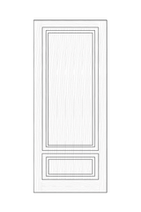 TRAD-657 Inlaid 2 Panel Door