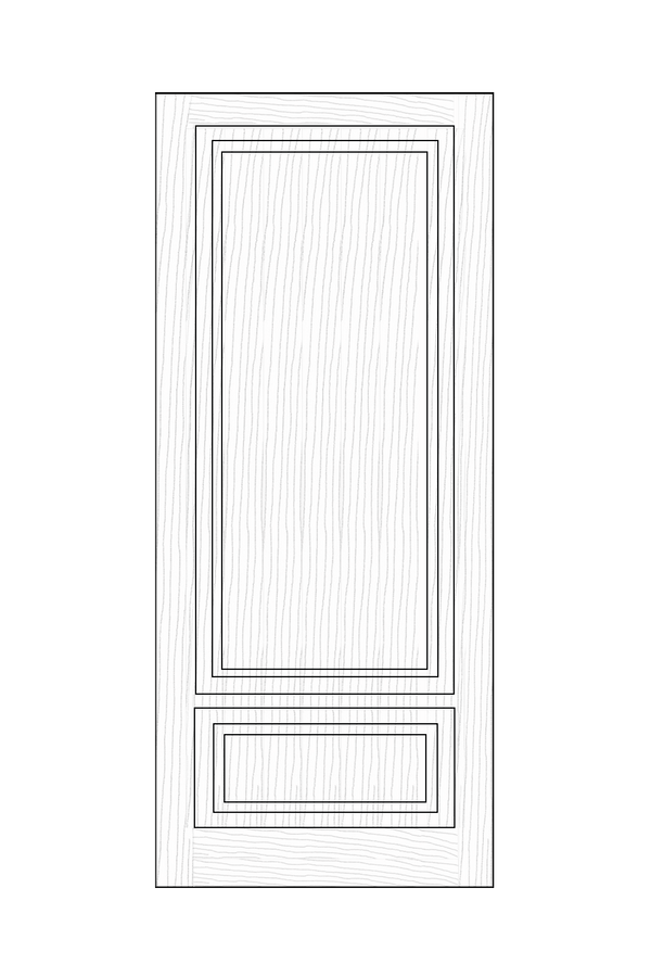 TRAD-657 Inlaid 2 Panel Door