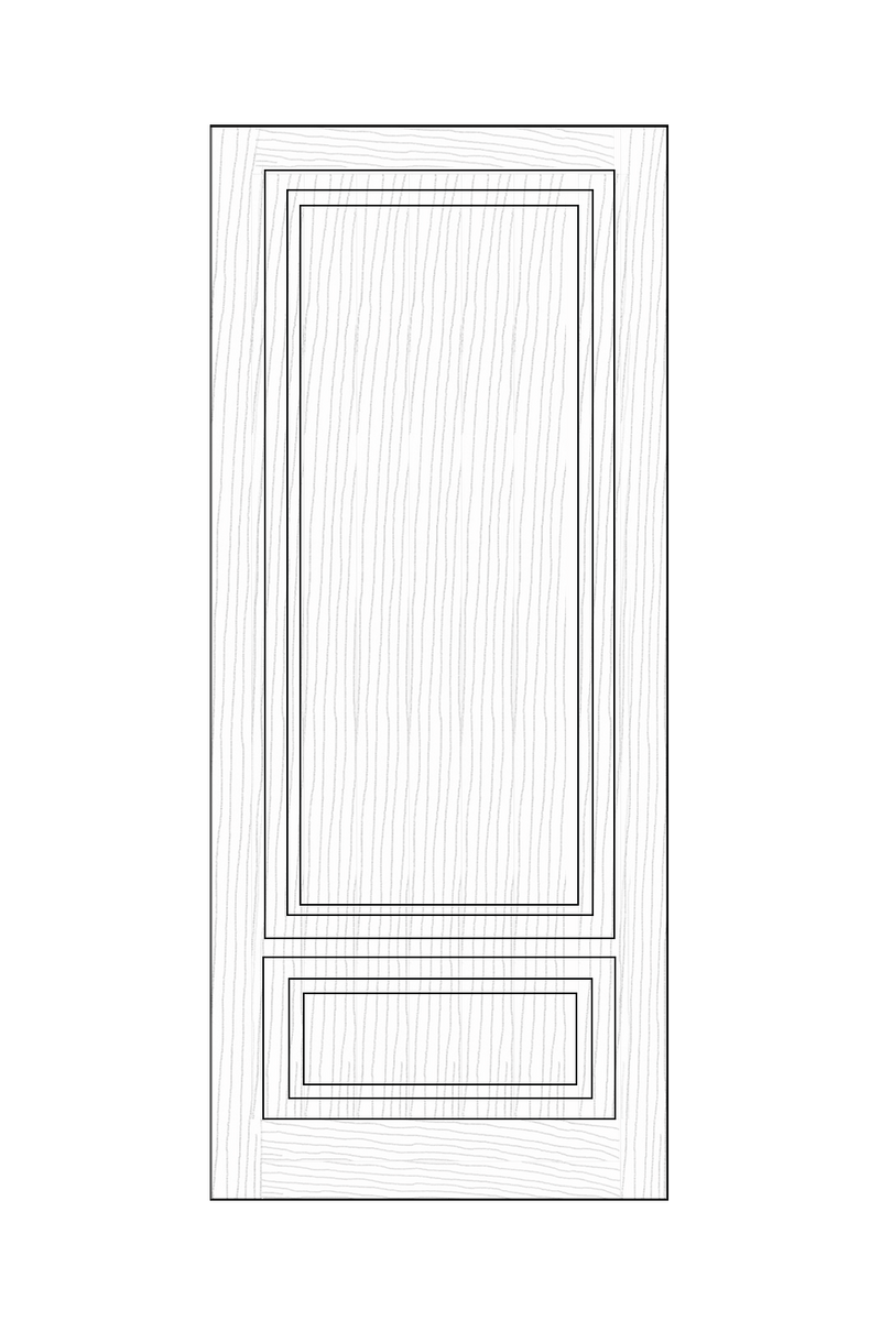 TRAD-657 Inlaid 2 Panel Door