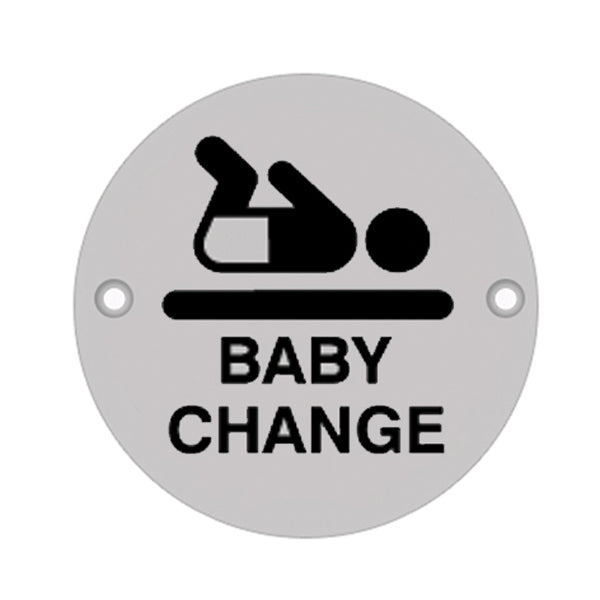 75mm Dia 'Baby Change' Symbol sign