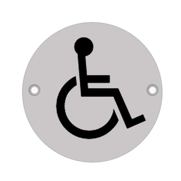 75mm Dia 'Disabled' Symbol sign