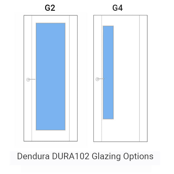 DURA-102 White Primed Grooved Door