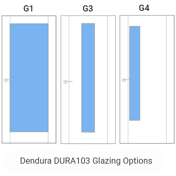 DURA-103 White Primed Grooved Door