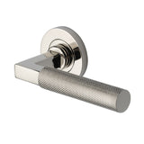 LR430 Knurled Lever Handle on Round Rose
