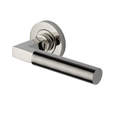 LR435 Ringed Lever Handle on Round Rose