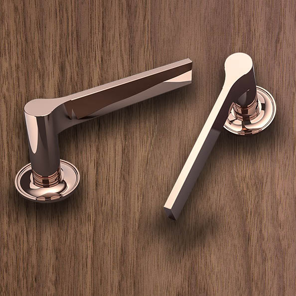 LR7027 Lever Handle on Round Rose